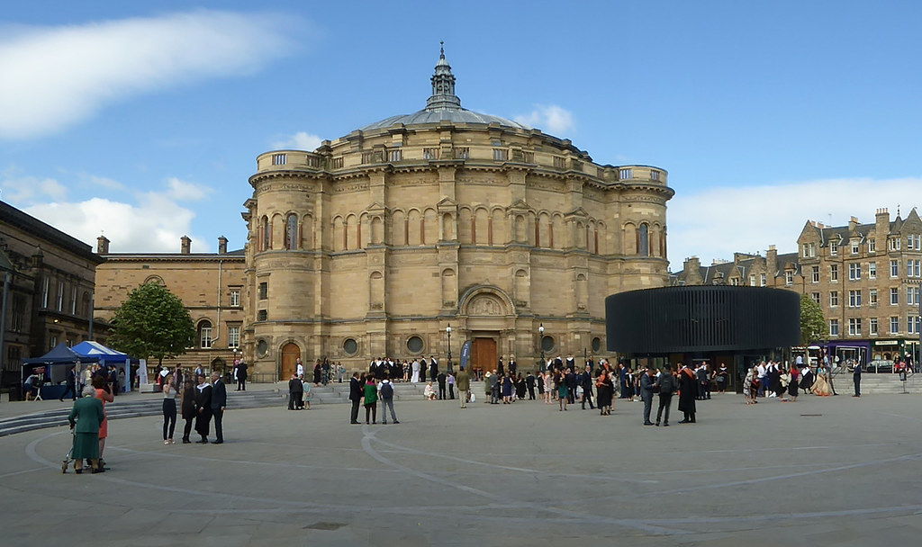 Image: a picture of McEwan Hall and Bristo Sqaure