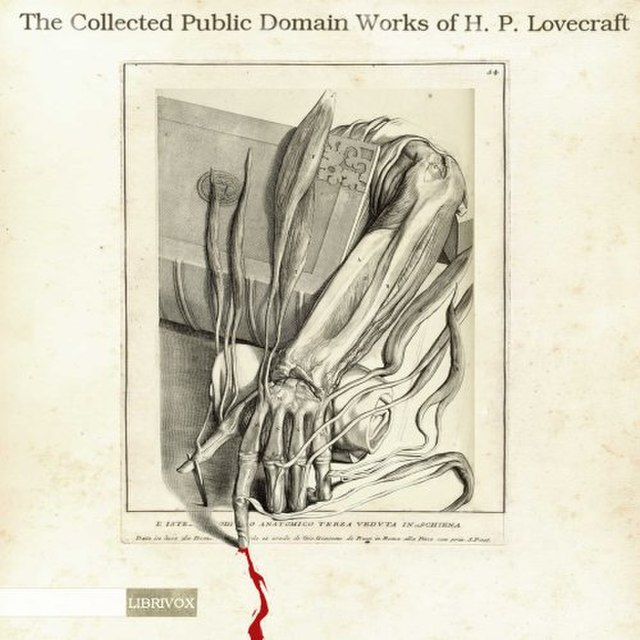 Image depicts the frontispiece of the Collected Works of H.P. Lovecraft