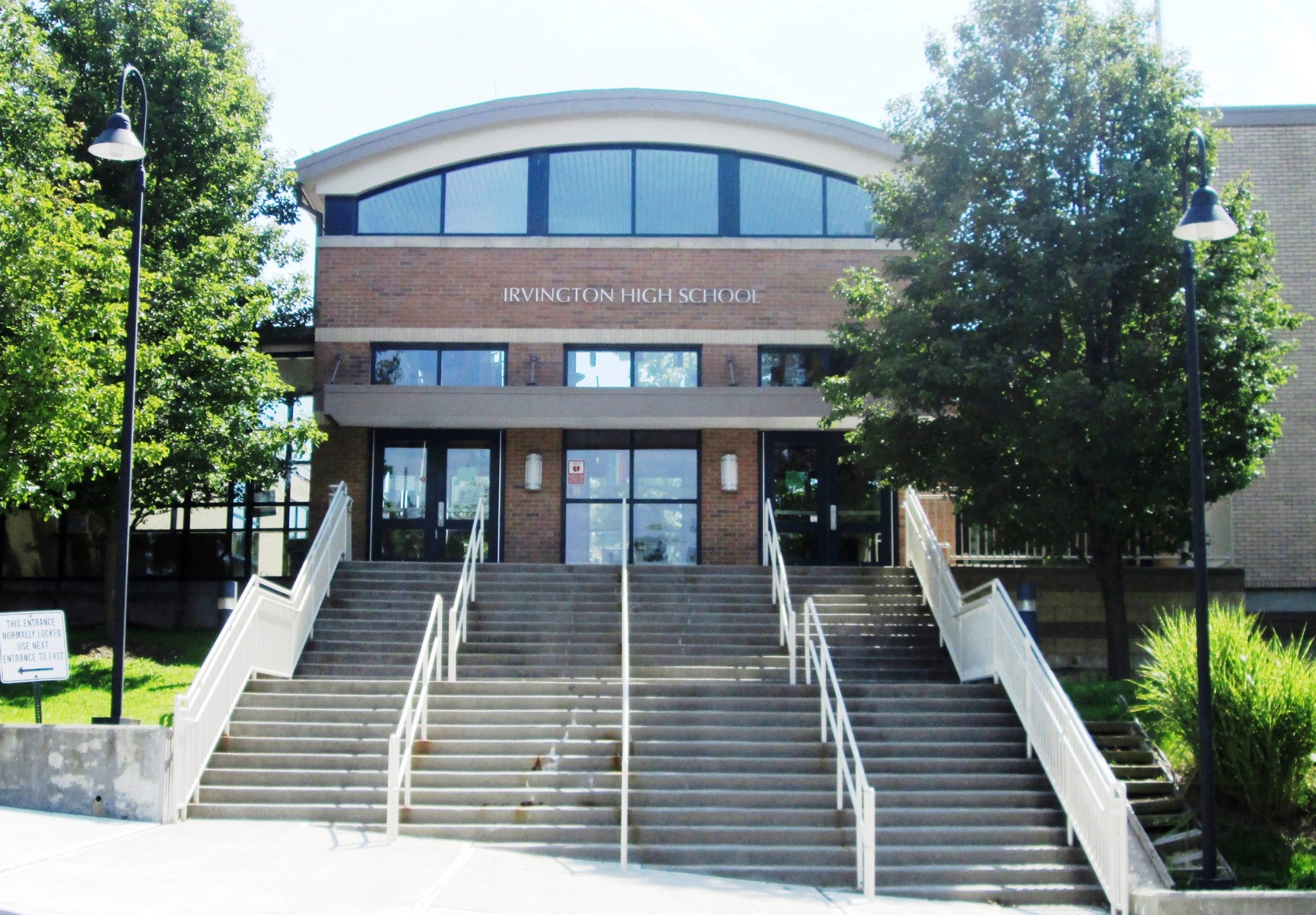 Image of entrance to a high school