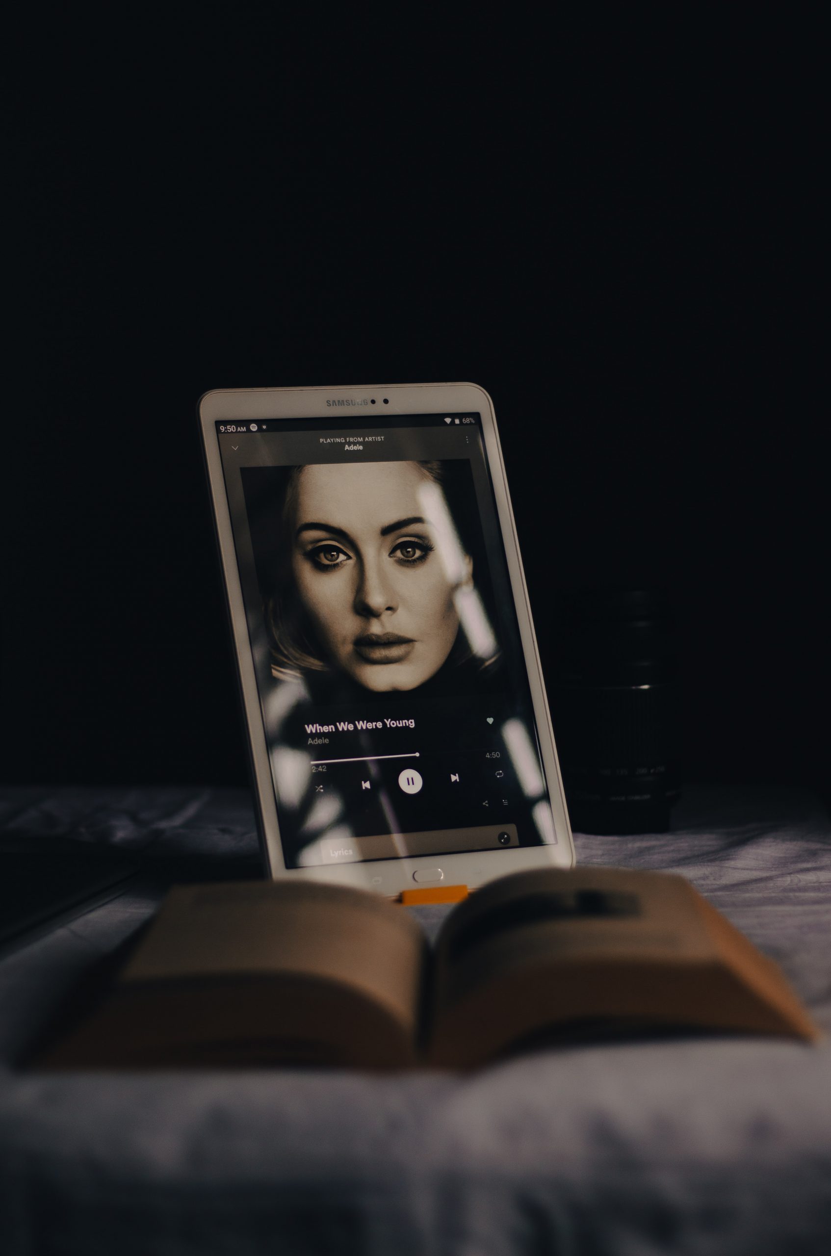 a phone with adele's face on it