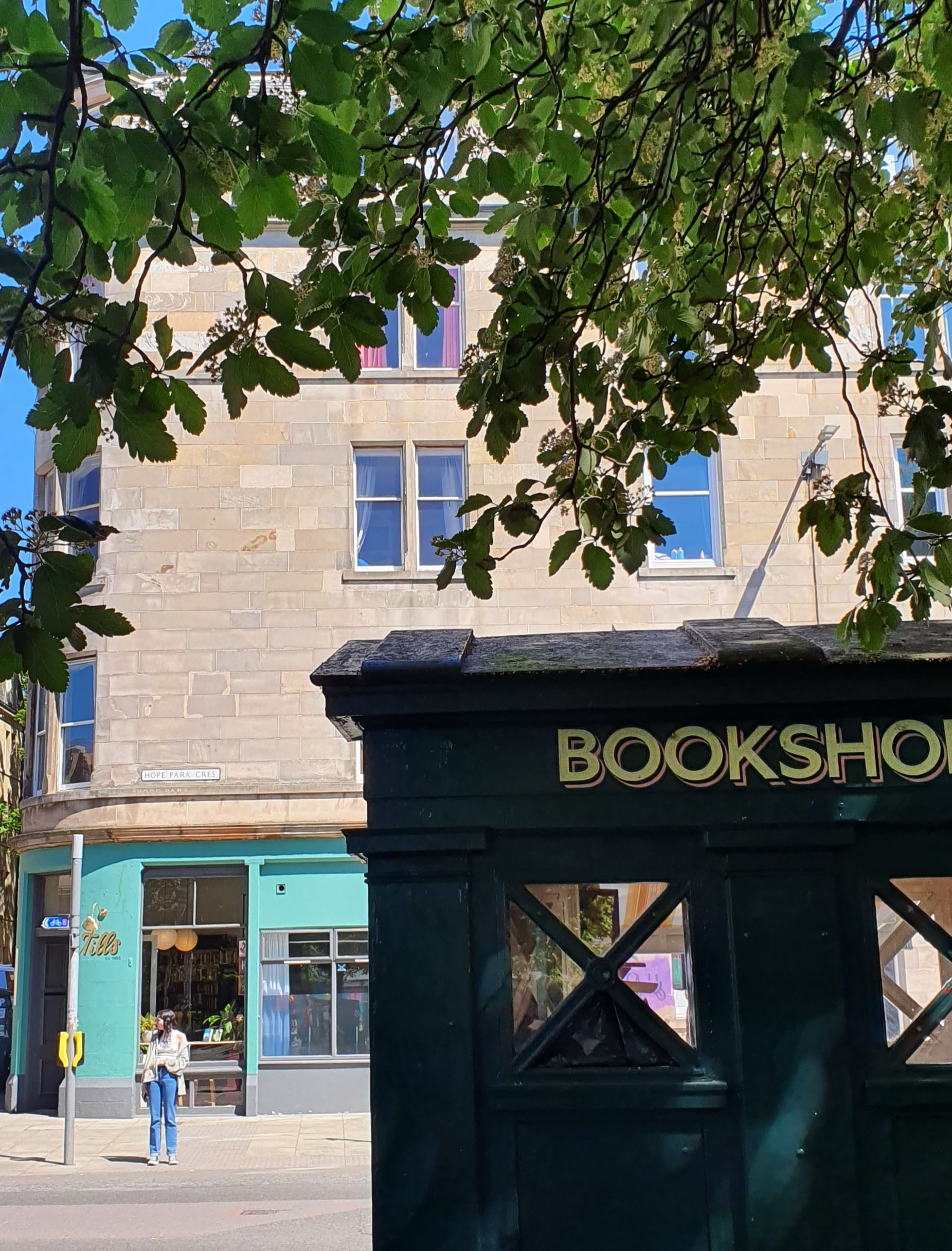 Exterior photo of Tills' pop-up bookshop 'In Other Words'