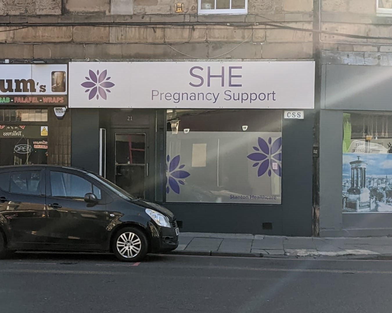 A pregnancy centre in a storefront location in Edinburgh.
