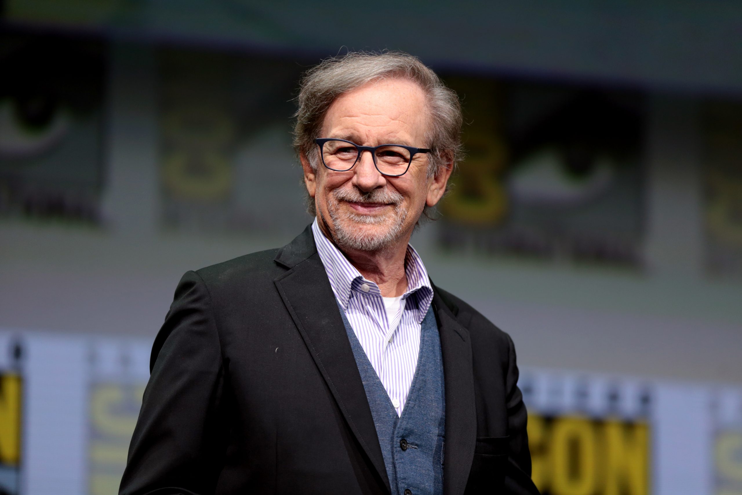 Portrait of Steven Spielberg at a Comicon convention