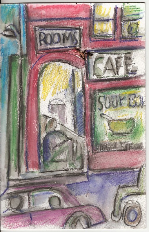 Illustration of a cafe